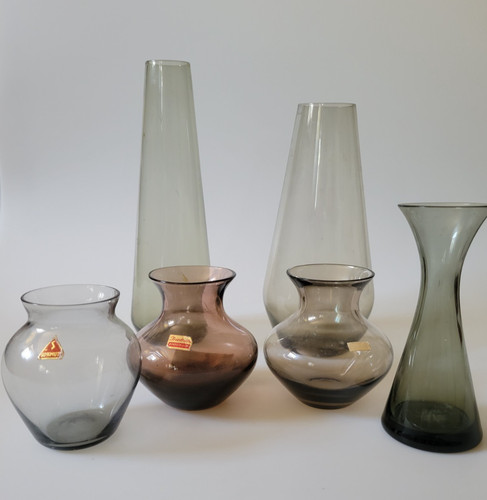 Sammlung vasen rauchglas div - vasen,