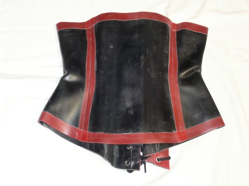 Latex corsage schwarz rot - latex,