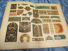 Druck von  1897 , Email - Malerei , Bild - Dokument , # 244  Antik  Druckgraphik