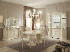 GRETA - komplettes italienisches Esszimmermöbelset 10 tlg. in beige gold