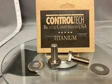 NOS Vintage CONTROLTECH USA TITANIUM crank bolts / Kurbel schrauben M8x1x19mm