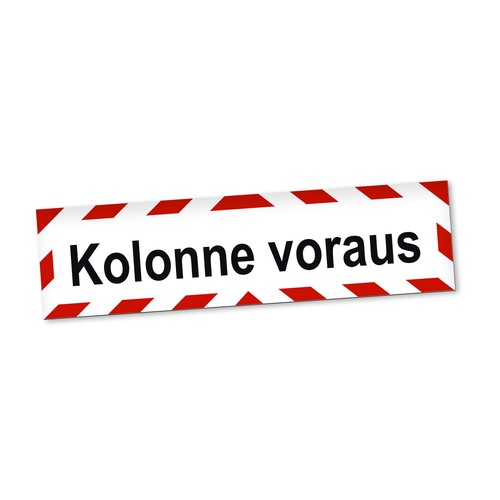 Kolonne voraus magnetschild - kolonne,