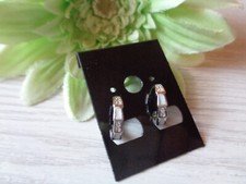 2 Ohrcreolen " silber " weiß