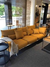 DEDON Outdoor Sofa Brea Stoff B 450 Orange mit Kissen