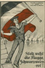 Stolz weht die Flagge, Matrose, Kaiserliche Marine, Propaganda-Künstlerpostkarte