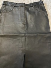 !!   Lederrock , Echtleder Rock Schwarz Bleistiftrock Knielang Gr: 36