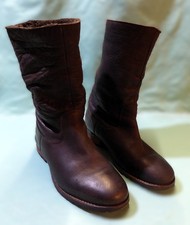 Buffalo London Damen Stiefel gefüttert Gr.39 Braun Leder gebraucht guter Zustand