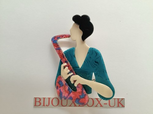 Lea stein saxophonist brosche - stein,