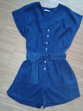 Mango, kurzer Jumpsuit, Blau