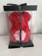 Geschenk Valentinstag 25cm Rosenbär Rot Rosen Bär Teddybär Rose Bear