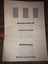 Bang olufsen Beovision Avant VTR Exchanging VTR unit