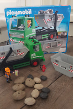 PLAYMOBIL 3318 Containerfahrzeug Baustelle komplett mit OVP Schutt-Mulden-LKW