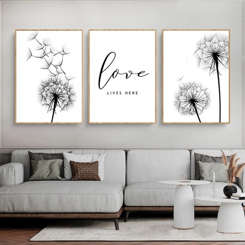 3er poster set - poster, schwarz