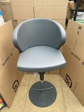 Peressini Doris mittelgrau Kunstleder Gaslift Barhocker