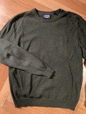 Herren Cashmere Kaschmir Pullover Dunkelgrün Gr 48 S Regular Fit