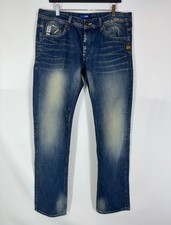 G-STAR Attacc Low Straight Jeans Herren W34/L32 Fade Effekt Distressed...