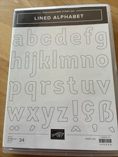 Stampin Up Stempelset und Stanzen Lines Alphabet ABC Rarität