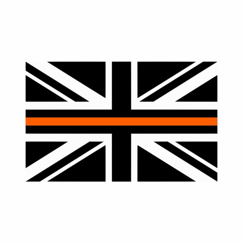 Thin orange line flagge - thin,