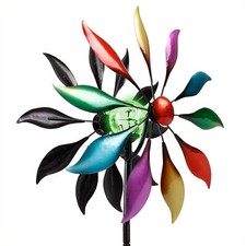 Metall Windrad m. Solar LED