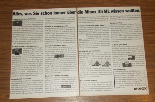 Seltene werbung vintage minox - seltene,