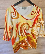 leichter Pullover v. Art& Colour, Gr. L, leichte Sommerware, bunt (gelb, orange)