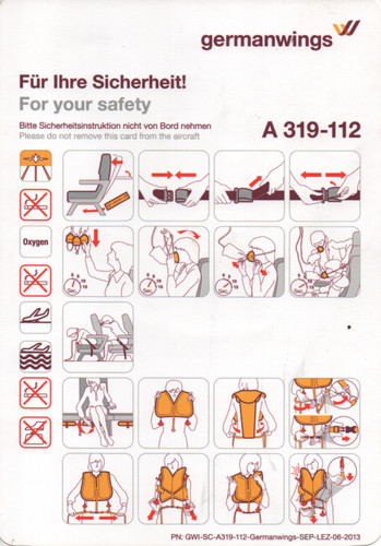 Safety card ex germanwings - safety,