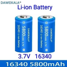 2× 5800mAh 16340 Li-Ion Akku