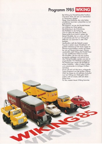 Wiking programm 1985 - programm,