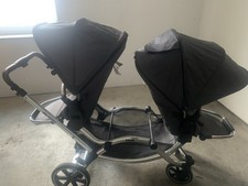 ABC Design Zoom Geschwisterwagen Set - Grau Braun, 2 Sportsitze