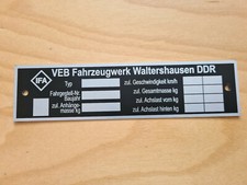 Typenschild Multicar M25 IFA