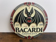 BACARDI Blechschild 20cm RUM Werbeschild Retro Vintage Fledermaus BAR DEKO
