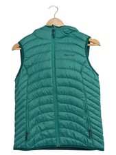 Marmot Damen Steppweste Daunenweste Kapuze Gr. 36/S Petrol Outdoor