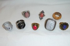 8 Fingerringe - Modeschmuck