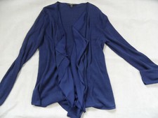 ESPRIT schöne Zipfelstrickjacke blau Gr. L TOP lis320