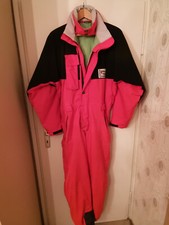 RARITÄT! Skioverall von ANZI BESSON, ORIGINAL 90er Jahre, Gr.: 50, Rot/Grün