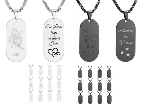 Massiv sternzeichen dog tag - id,