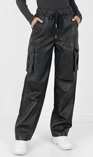 Kunstlederhose weites Bein