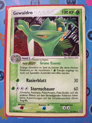 Pokemon karte gewaldro holo - karte,