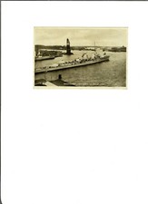 Ansichtskarte mit Kreuzer Köln in Wilhemshafen 22.01.1936, grüne 6er Briefmarke