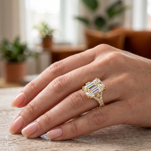 Diamant ring smaragdschliff - diamant,
