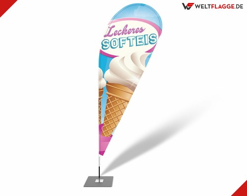 Beachflag leckeres softeis - beachflag,