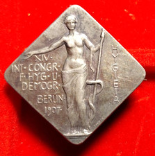 Deutsches Reich/Berlin, Abzeichen 1907, Int. Kongress für Hygiene