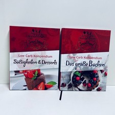 2x Buch Low Carb Kompendium Smart Food - Süßigkeiten & Desserts Das große Backen