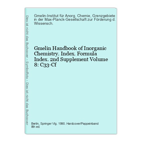 Gmelin handbook inorganic - gmelin,