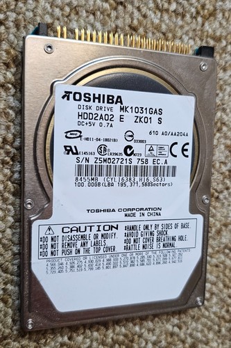 Toshiba 100gb ide hdd 4200rpm - toshiba,