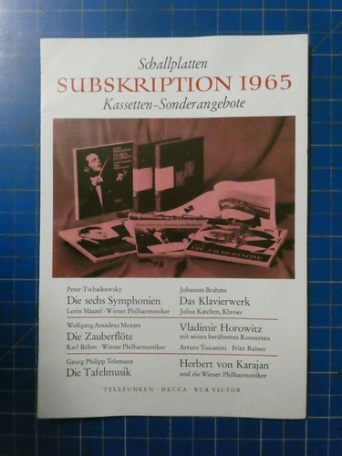 Telefunken subscription 1965 - subscription,