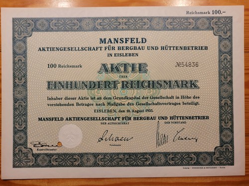 Mansfeld bergbau u - mansfeld, f.