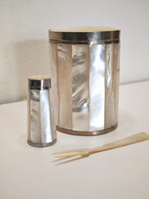 Vintage Set Perlmutt Dose