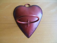 Handtuchhalter Wandhalter rot Herzform Landhaus Metall neu