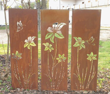 3-teilige Sichtschutz Wand